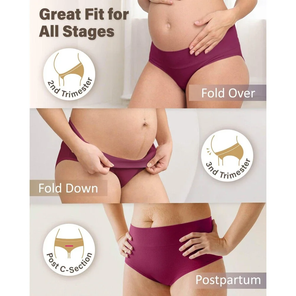 Intimate Portal Maternity Underwear Cotton Pregnancy Postpartum Panties Foldable